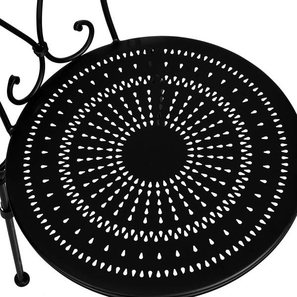 Tuinstoel CENTURY ijzer - zwart - zwart