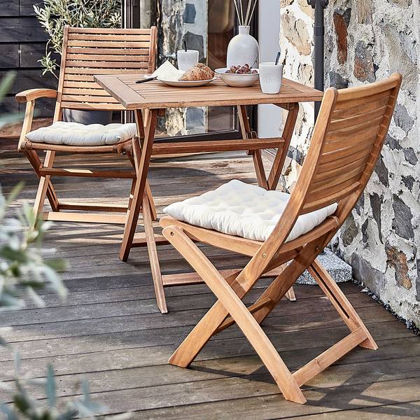 Gartenessgruppe SOMERSET I (3-teilig) Akazie massiv - Braun