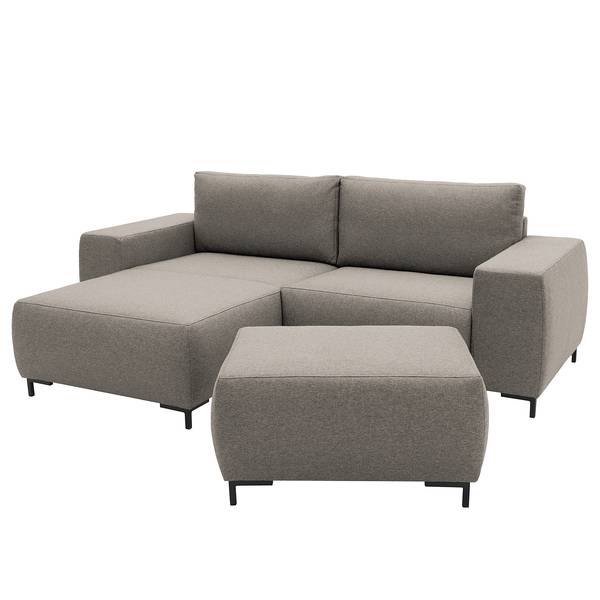 Polsterhocker Glenrock Webstoff Glaw: Dunkelgrau