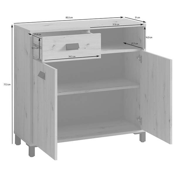 Onderkast Vendooren 81 cm Artisan eikenhouten look