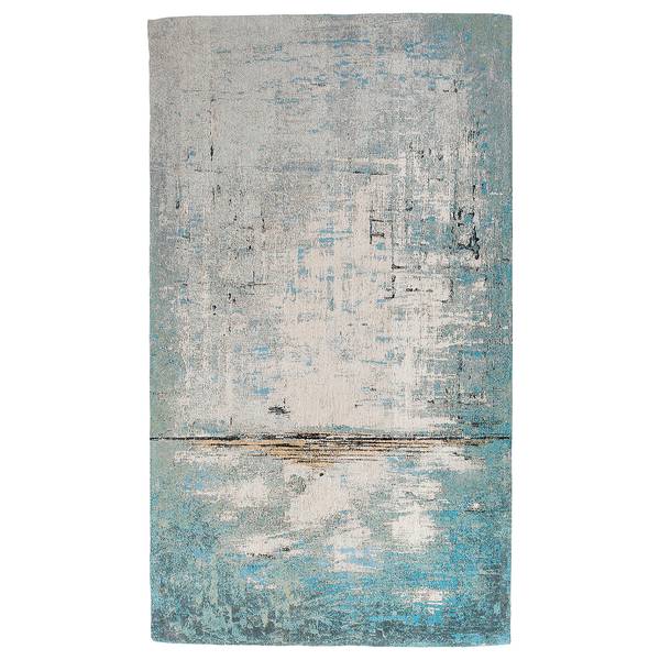 Kurzflorteppich Abstract Baumwolle  / Polyester - Hellblau - 240 x 170 cm