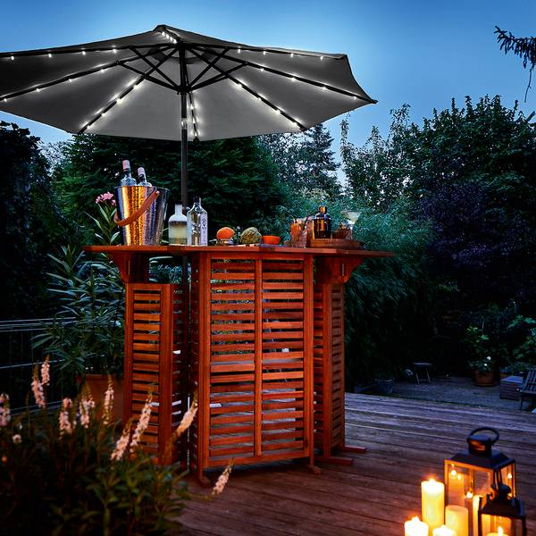 Gartenbar TURNTABLE Akazienholz - Natur