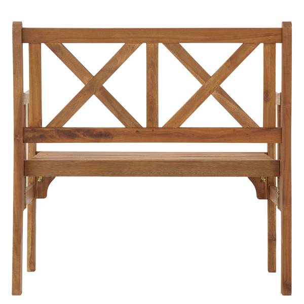 LOVEBIRD opvouwbare tuinbank bruin - acacia - 90 x 90 x 55 cm