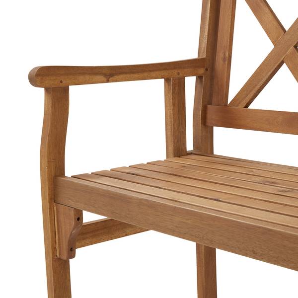 LOVEBIRD opvouwbare tuinbank bruin - acacia - 90 x 90 x 55 cm