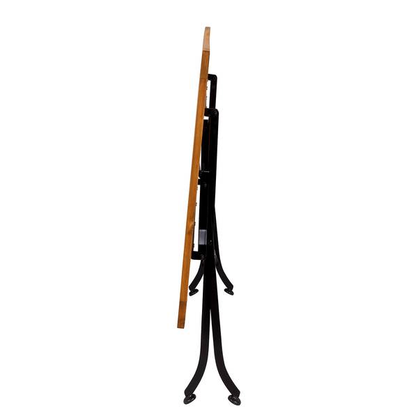 Table pliante PARKLIFE Fer / Partiellement en acacia massif - Noir