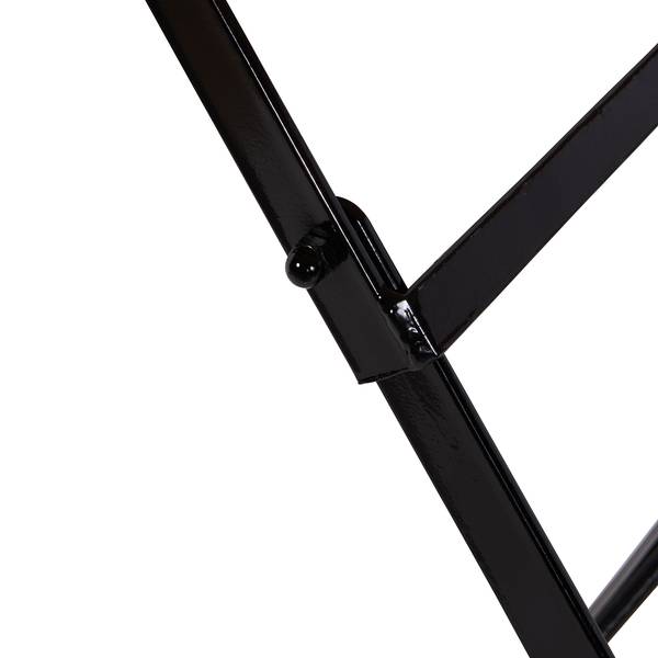 Table pliante PARKLIFE Fer / Partiellement en acacia massif - Noir