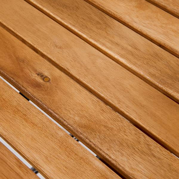 Table pliante PARKLIFE Fer / Partiellement en acacia massif - Noir