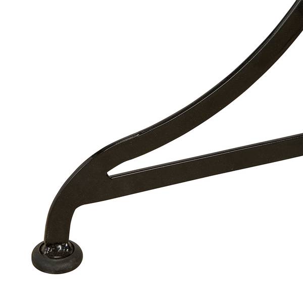 Table de balcon PARKLIFE Fer / Partiellement en acacia massif - Noir