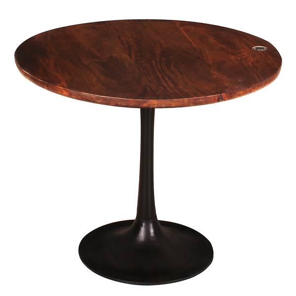 Beistelltisch Montalbo I Mango massiv / Eisen - Mango / Schwarz