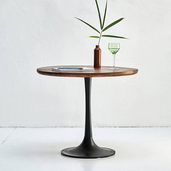 Beistelltisch Montalbo I Mango massiv / Eisen - Mango / Schwarz