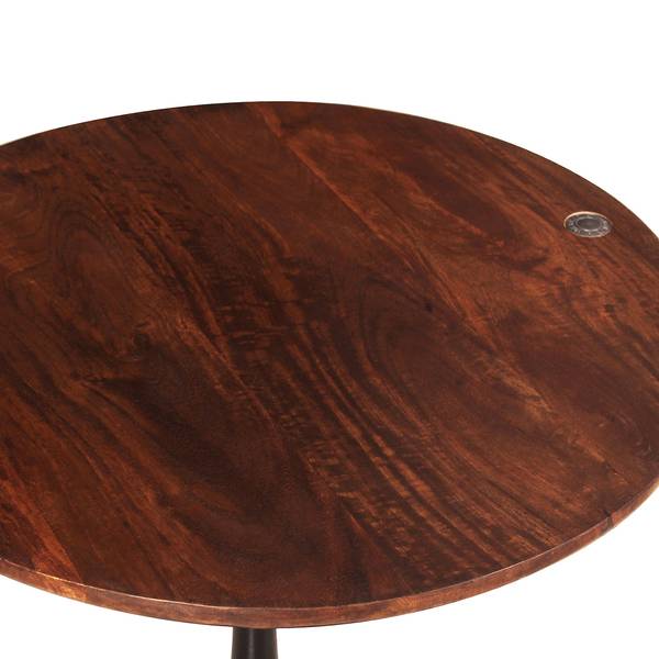 Beistelltisch Montalbo I Mango massiv / Eisen - Mango / Schwarz