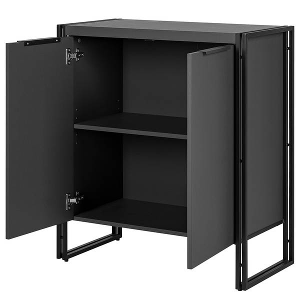Kast HERBY 2 deuren grafietkleurig