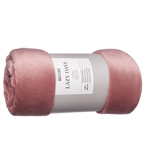 Fleecedecke LAZY DAYS Polyester - Rosa