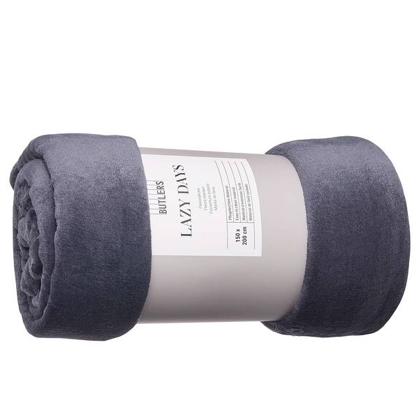 Fleecedecke LAZY DAYS Polyester - Anthrazit