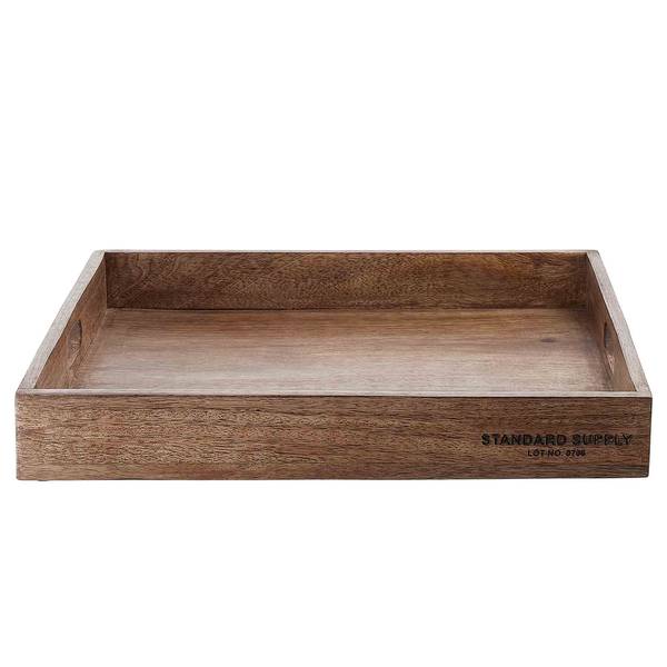 Tablett STANDARD SUPPLY Mangoholz - Braun