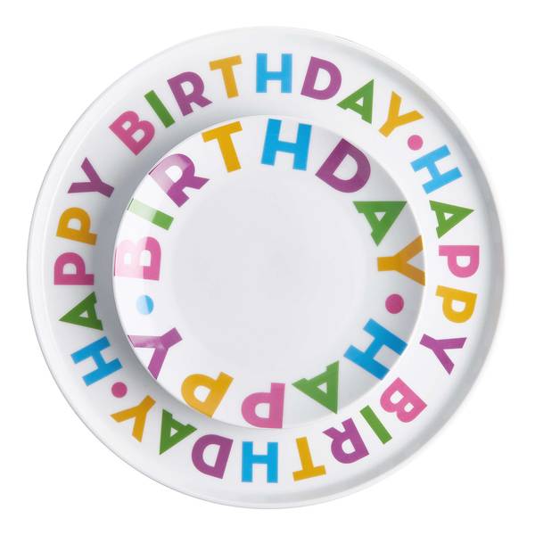 Kuchenplatte HAPPY BIRTHDAY Porzellan - Bunt