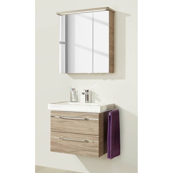 Badezimmerset Balto IX (2-teilig) Inklusive Beleuchtung - Eiche Sanremo Dekor