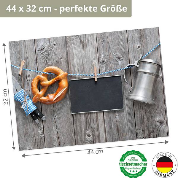 Placemats  Bayern (set van 12) papier - meerdere kleuren