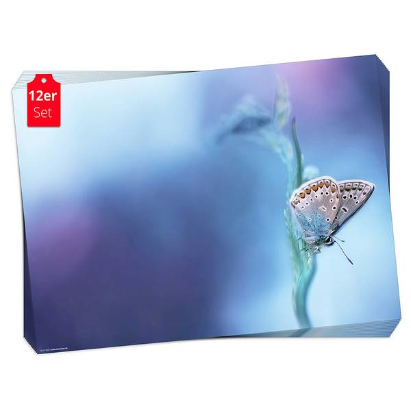 Placemats Vlinder II (set van 12) papier - meerdere kleuren