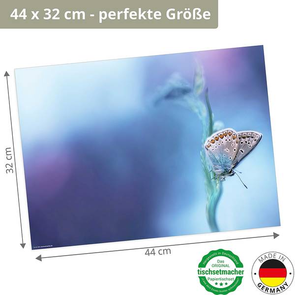 Placemats Vlinder II (set van 12) papier - meerdere kleuren