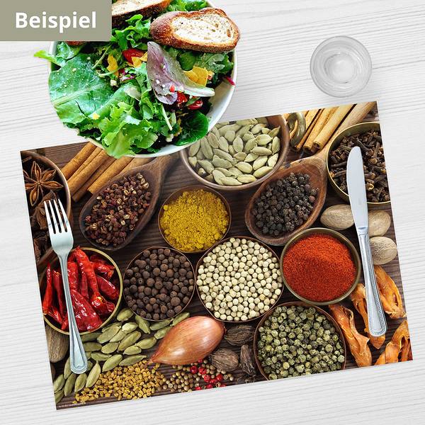 Tischset Gewürzvielfalt (12er-Set) Papier - Mehrfarbig