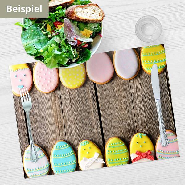 Tischset Buntes Ostergebäck I (12er-Set) Papier - Mehrfarbig