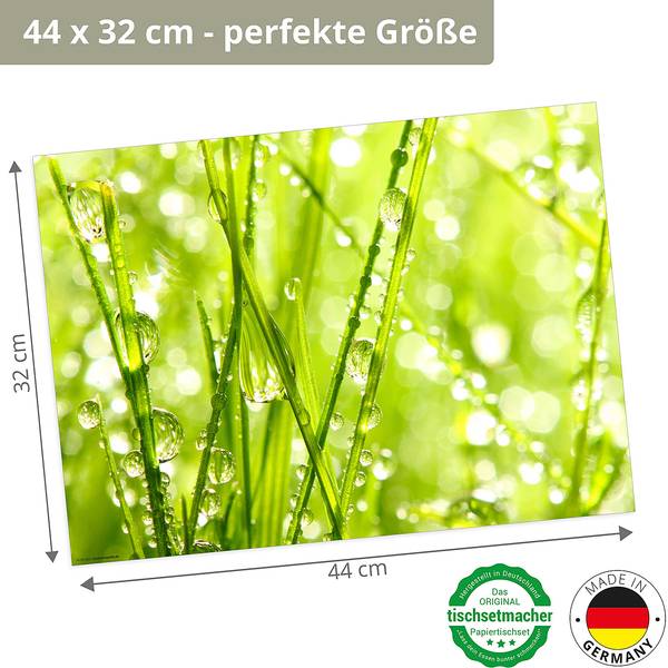 Placemats Gras & Zon (set van 12) papier - meerdere kleuren