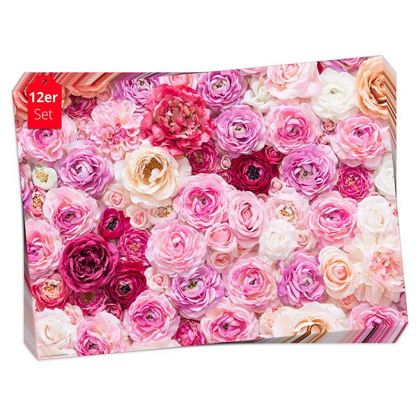 Placemats Zee van Rozen (set van 12) papier - meerdere kleuren