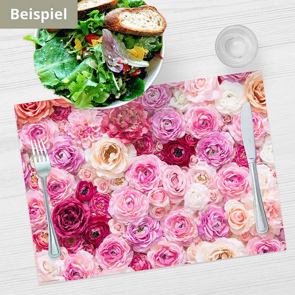 Placemats Zee van Rozen (set van 12) papier - meerdere kleuren