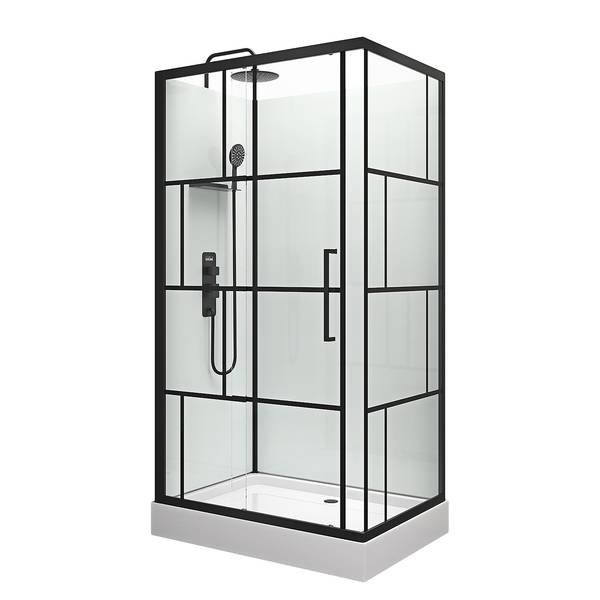 Eckdusche Marwell Bricks Weiß