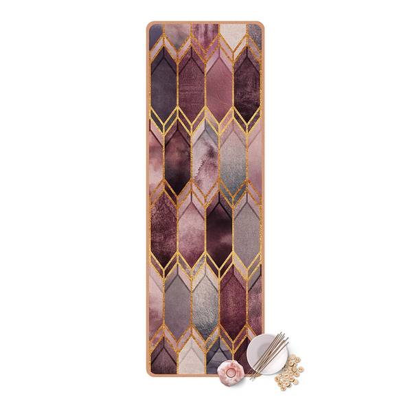 Loper/yogamat Glas in Lood Oppervlak: kurk<br>Onderkant: natuurlijk rubber