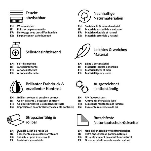Läufer/Yogamatte Eisberg Oberfläche: Kork / Unterseite: Naturkautschuk - Pink