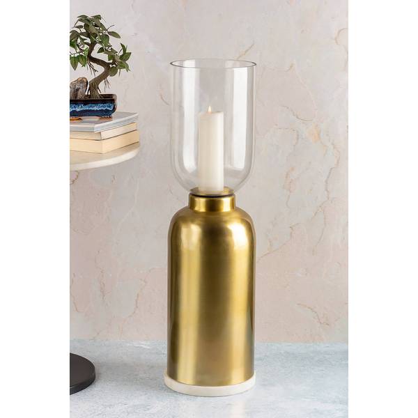 Portacandele da terra Shyam 100 Ferro / Vetro trasparente - Dorato