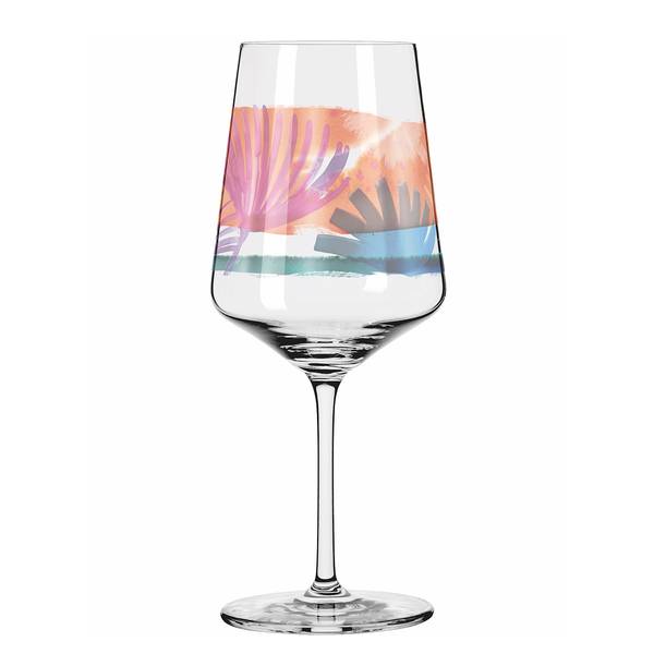 Aperitifglas #10 Sommerrausch Kristallglas - Orange / Lila