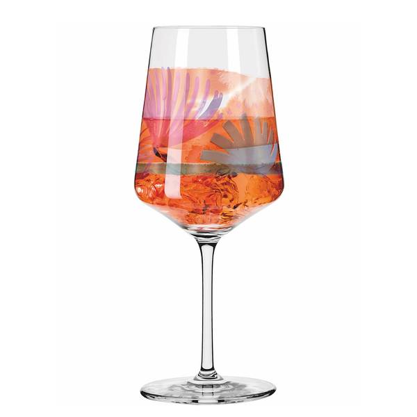 Aperitifglas #10 Sommerrausch Kristallglas - Orange / Lila