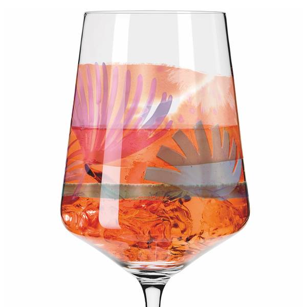 Aperitifglas #10 Sommerrausch Kristallglas - Orange / Lila