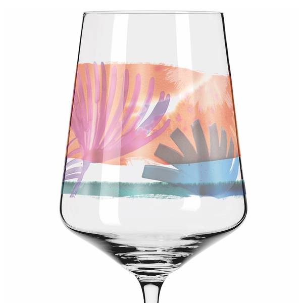 Aperitifglas #10 Sommerrausch Kristallglas - Orange / Lila