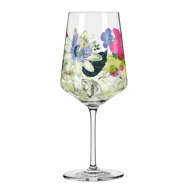 Aperitifglas #10 Sommertau Kristallglas - Lila / Grün
