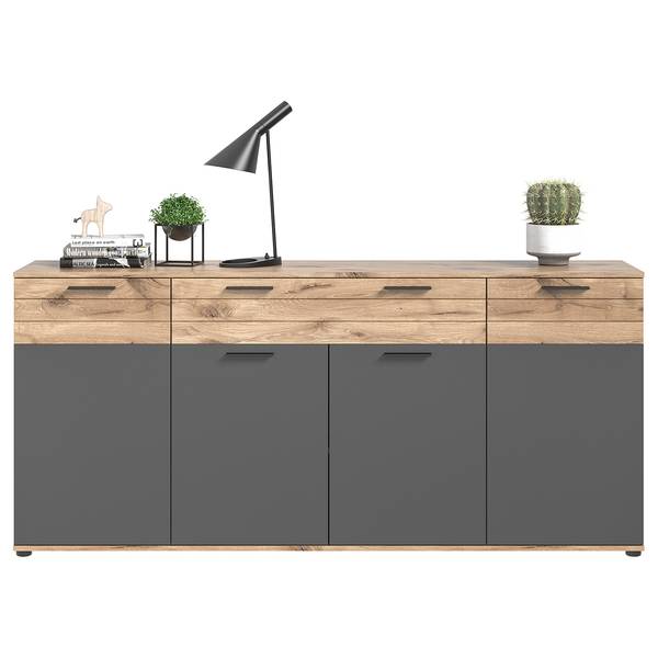 Sideboard Yukon II Basalt Grau / Eiche Dekor