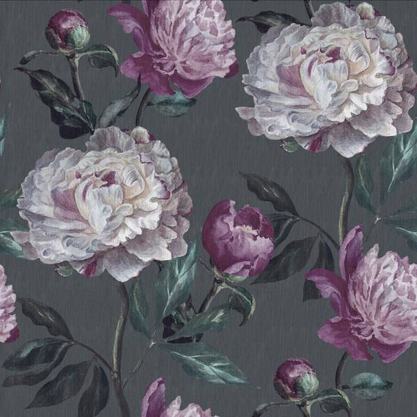 Vliestapete Peony Vlies - Pink