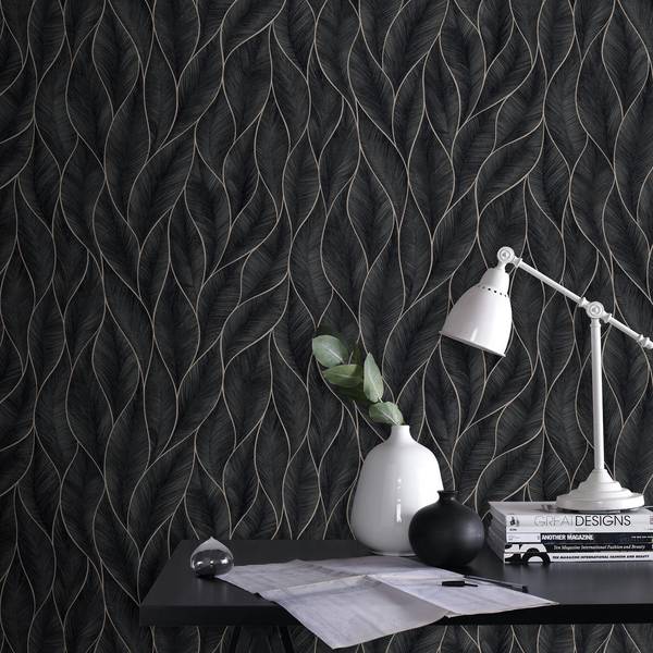 Papier peint intissé Subtil Intissé - Argenté