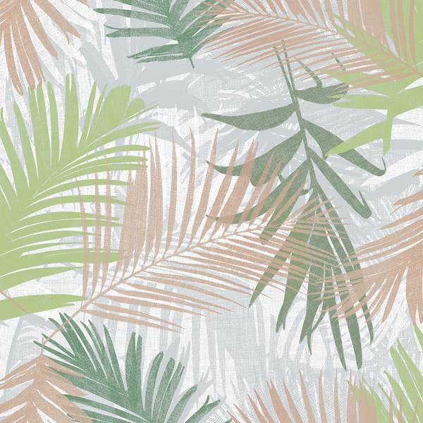 Papier peint intissé Jungle Glam Intissé - Blanc / Doré