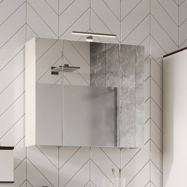 Badkamerset Yonkers V (5-delig) inclusief verlichting - kasjmier