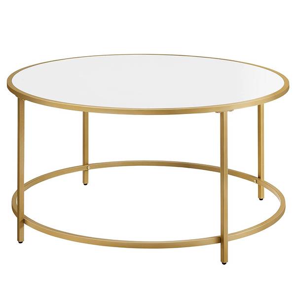 Salontafel Poygan II wit/goudkleurig