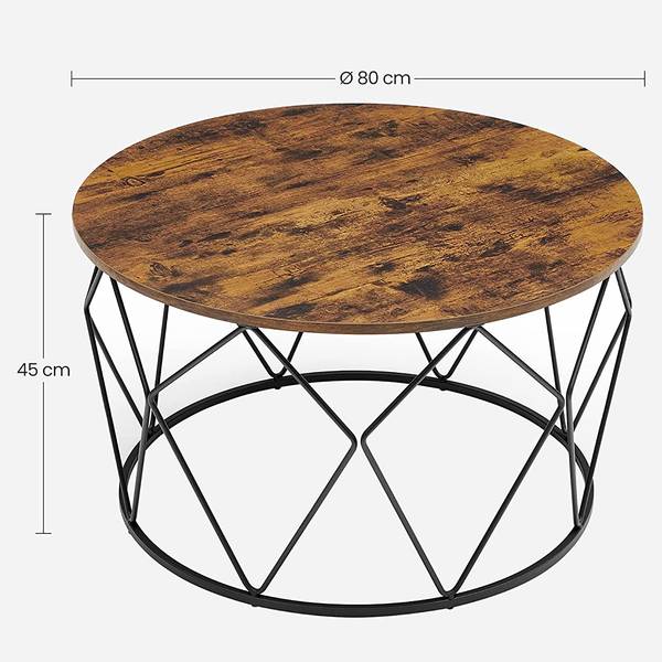 Tavolino da salotto Tuxford I Marrone / Nero