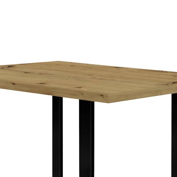 Esstisch Megana Eiche Artisan Dekor - Breite: 140 cm - Schwarz