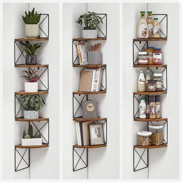 4 Mensole Da Parete Senza Fori | Scaffaletti Metallici Per Cucina E Bagno | Porta Spezie Salvaspazio | Design Moderno 29x6,5x7 Cm