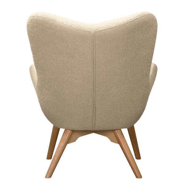 Sessel BRAZIL Bouclé Stoff Nola: Beige - Hellbraun - Ohne Hocker