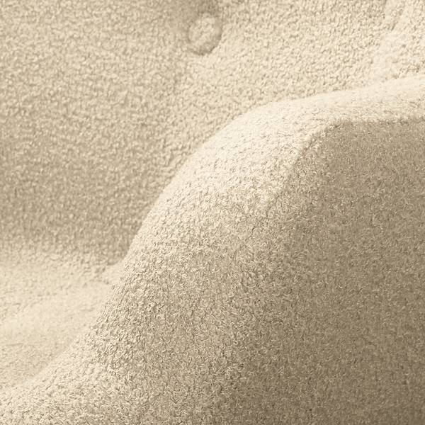 Sessel BRAZIL Bouclé Stoff Nola: Beige - Hellbraun - Ohne Hocker