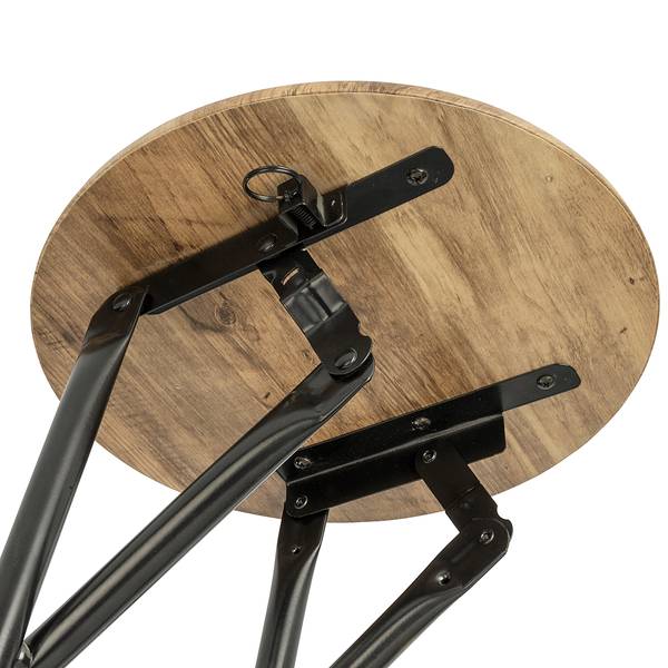 Pflanzenhocker Forio Stahl - Braun / Schwarz